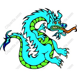 Whimsical Blue Dragon