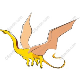 Majestic Flying Yellow Dragon