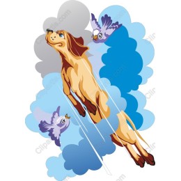 Joyful Dog in Flight
