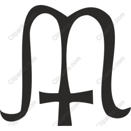 Stylized Letter “M” with Cross