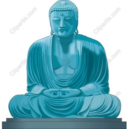Teal Meditative Buddha