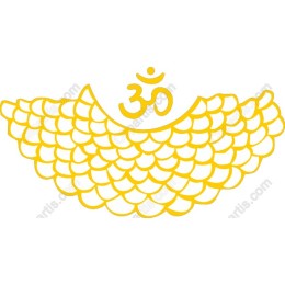 Spiritual Wing with Om Symbol