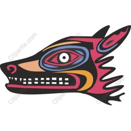 Stylized Wolf Head