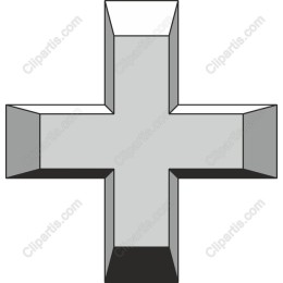 3D Silver Cross