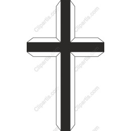 3D Black and White Cross