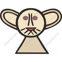 Whimsical Abstract Animal Face