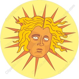 Vibrant Sun Face