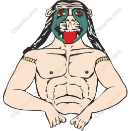 Muscular Character with Exotic Mask