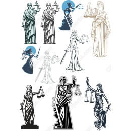 Justice-Themed Set - Lady Justice Cliparts Bundle