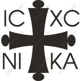 Traditional Christian Cross with IC XC NI KA