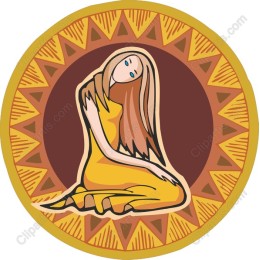 Stylized Woman in Yellow Dress