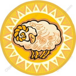 Whimsical Golden Sheep