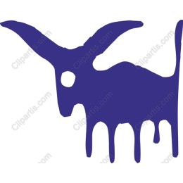 Abstract Purple Animal