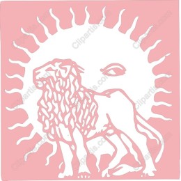 Regal Lion with Sun