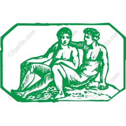 Two Figures Seated Together -work