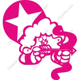Whimsical Pink Arrow Character