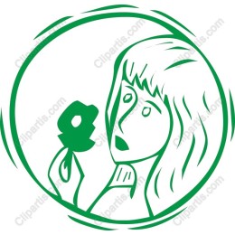 Whimsical Woman with Flower