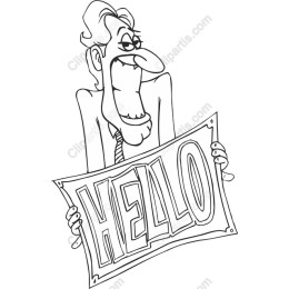 Quirky HELLO Character