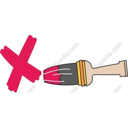 Artistic Rejection : Paintbrush with Red X