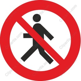 No Walking Sign