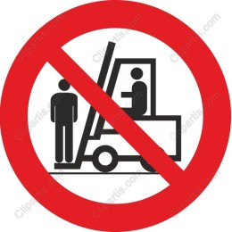 No Entry Forklift Warning Sign