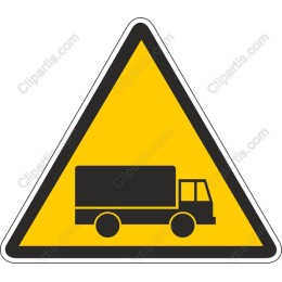 Caution Truck Traffic Sign