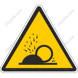 Caution Saw Blade Hazard
