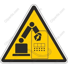 Robotic Arm Safety Warning Sign
