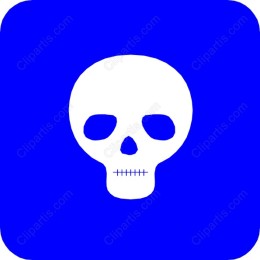 Bold Skull in Blue