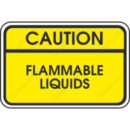 Flammable Liquids Caution Sign