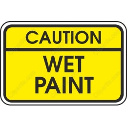 Caution Wet Paint Sign