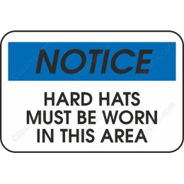 Hard Hats Must Be Worn In This Area - Safety Sign
