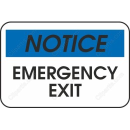 Notice Emergency Exit