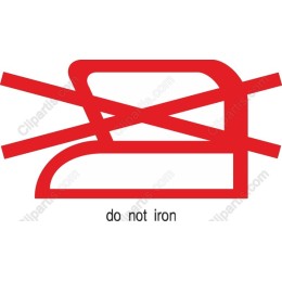 Do Not Iron Warning Icon