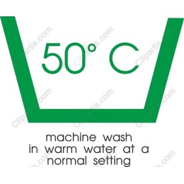 50°C Machine Wash Care Symbol