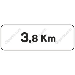 3.8 Km Distance Marker
