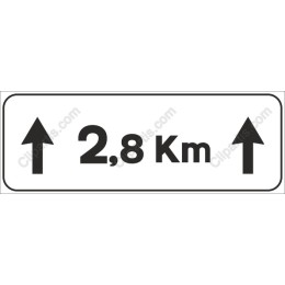 2.8 Km Directional Sign