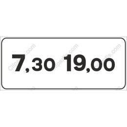 Bold Time Range - 7,30 19,00
