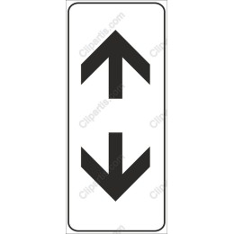 Dual Arrow Directional Sign