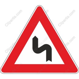 Curved Road Warning Sign