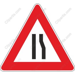 Narrow Road Ahead Traffic Sign File