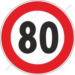 80 Speed Limit Sign