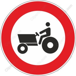 Tractor Prohibition Sign