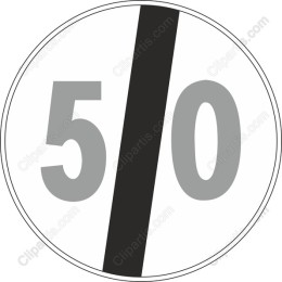 50/0 Traffic Regulation Sign