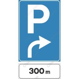 Parking Direction Sign (300 meters)