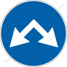 Two-Way Arrow Directional Sign