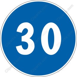 30 Speed Limit Sign