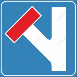 Y Intersection Road Sign