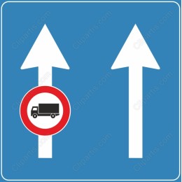 Truck Prohibition Road Sign