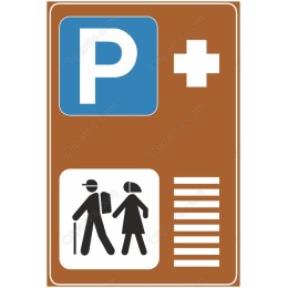 Hiking Parking Sign